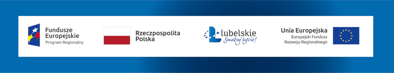 Logotypy: Program Regionalny, Rzeczpospolita Polska, Lubelskie, UE EFRR